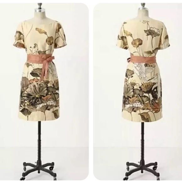 Floreat Anthropologie Snowy Egret Dress size 6 - Picture 1 of 15